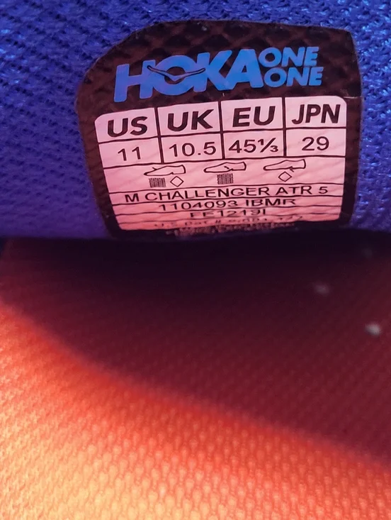 Hoka One One Challenger ATR 5 Running Shoes Men’s Size 11 Blue Sneakers - Picture 9 of 9